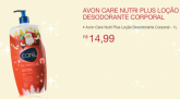 AVON CARE NUTRI PLUS LOÇÃO DESODORANTE CORPORAL